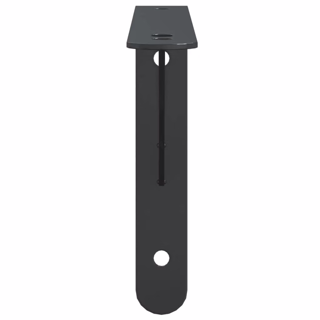 Berkfield Home Black Stainless Steel Wall Mounted Shelf Brackets, 4 Pieces, W: 23.5 cm, D: 2.5 cm, H: 15.5 cm – 3