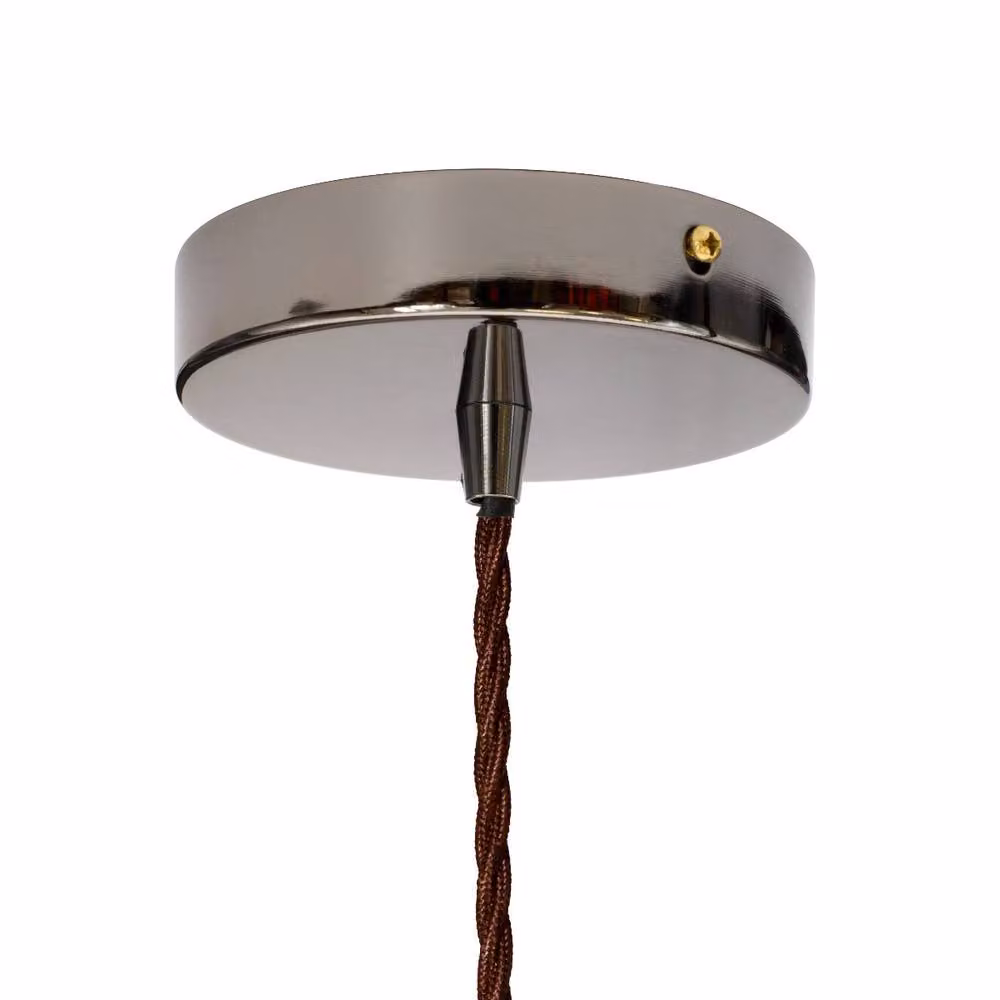 SE Home Worcester Pendant Light in French Grey with Black Nickel and Brown Twisted Details – 2