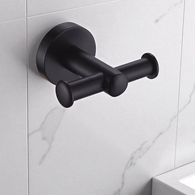 Showerdrape Modernity 4 Piece Black Stainless Steel Wall Mounted Bathroom Accessory Set