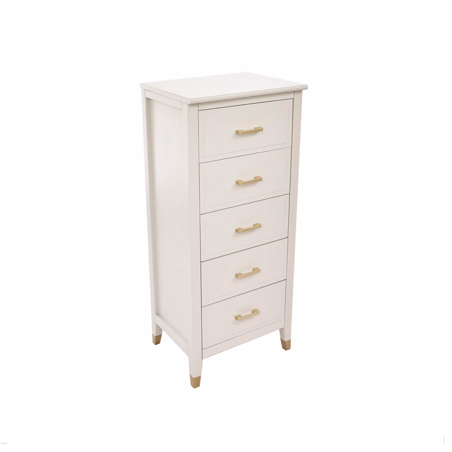 Cabinet Bits Palazzi 5 Drawer Narrow Chest of Drawers in Matt White – 2