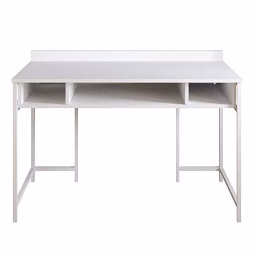 Decorotika Tumata Computer Desk with Open Shelves, White, W: 120 cm, D: 60 cm, H: 75 cm – 2