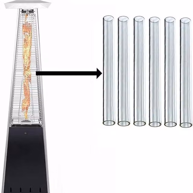 BU-KO Transparent Glass Tube Replacement for Pyramid Patio Gas Heaters