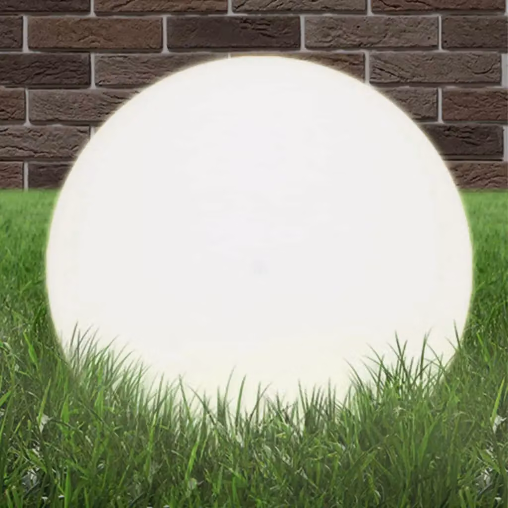 Berkfield Home LED Spherical Bowl Lamps, 2 Pack, White, Diameter: 50 cm – 2