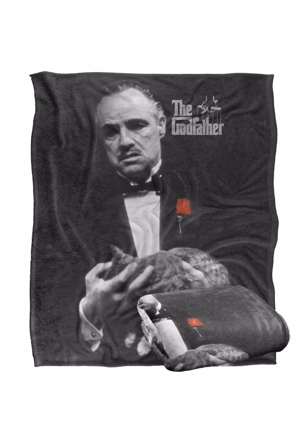 Trevco Godfather Poster Silky Touch Super Soft Fleece Throw Blanket, White, W/D/H: 152 x 127 cm – 2