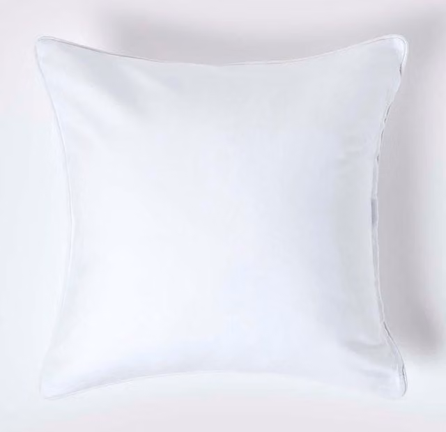 Homescapes Plain White Cotton Square Cushion Cover, W/D/H: 60 x 60 x 60 cm – 1