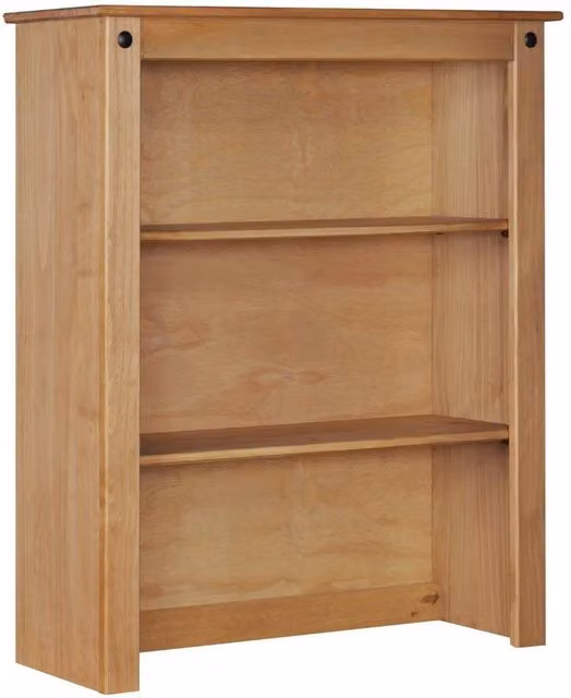 NESTLUNE Small Sideboard Hutch Top Buffet Dresser in Brown Solid Mexican Wood W: 100 cm, D: 15 cm – 1