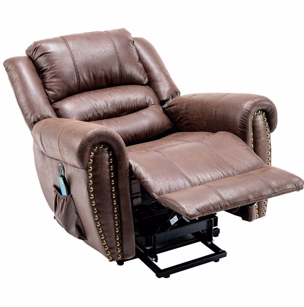 STILVORA Power Lift Recliner Chair with Massage, Heat and USB in Brown – 5