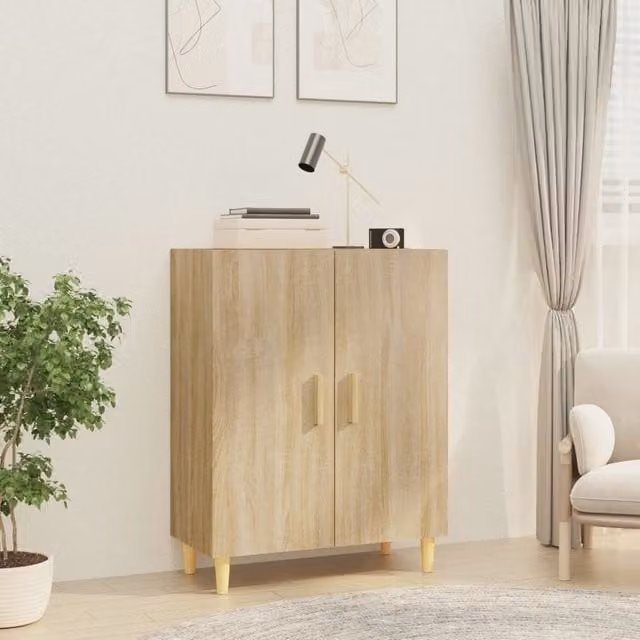 Berkfield Home Sonoma Oak Sideboard in Brown, W/D/H: 70 x 34 x 90 cm – 1