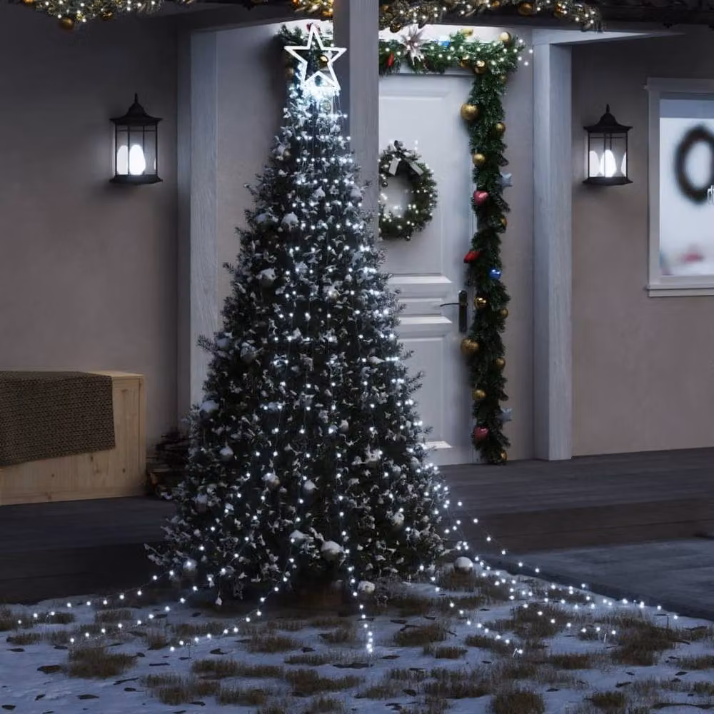 Berkfield Home Festive Christmas Tree Lights with 320 Cold White LEDs, 335 cm – 2