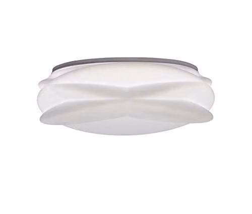 Netlighting Lascas Round LED Ceiling Light, White, 54 cm, 55 W, 3800 lm, Dimmable with Remote Control