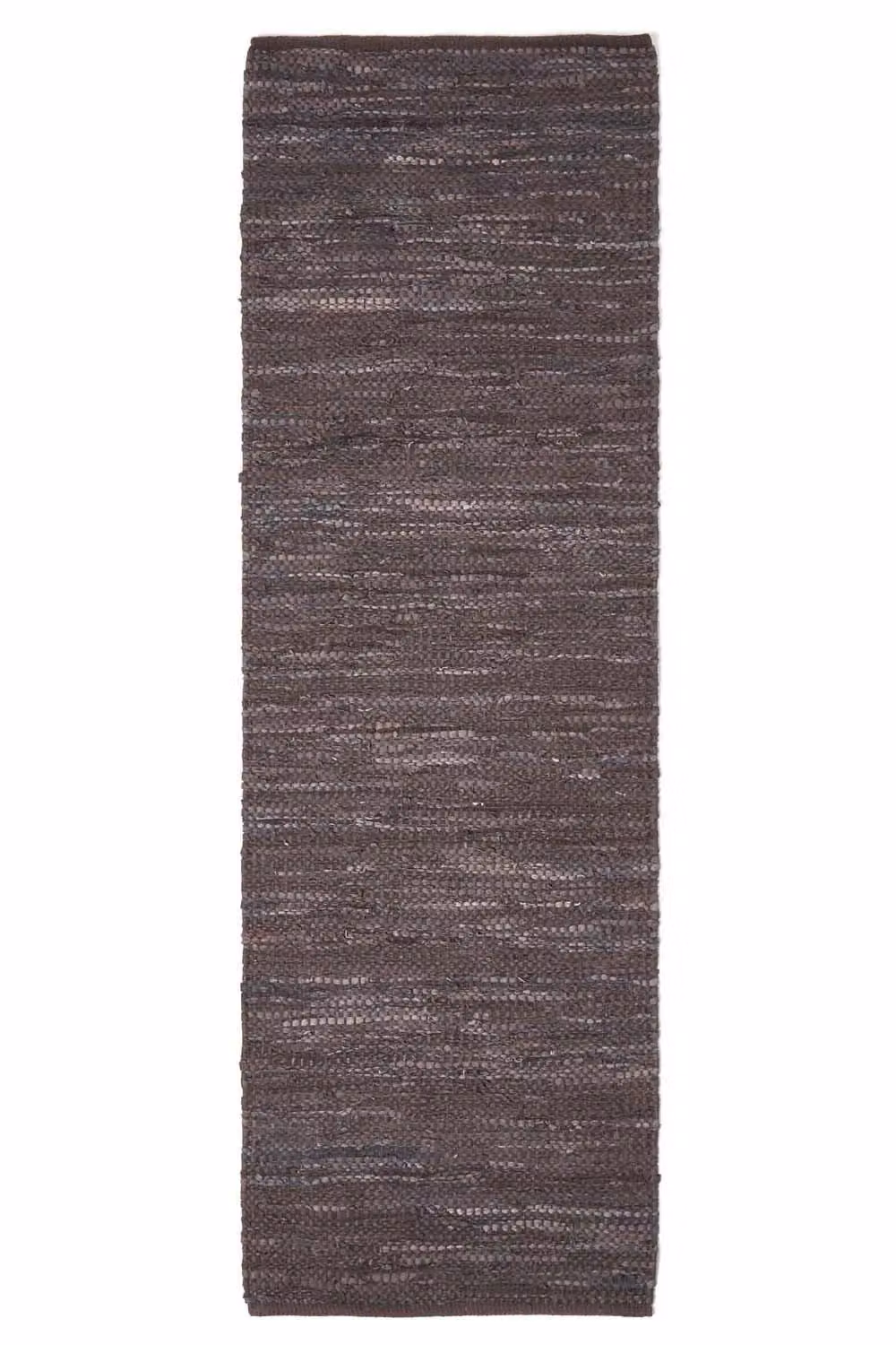 Homescapes Denver Woven Leather Hall Runner, Brown, W: 66 cm, L: 200 cm – 2