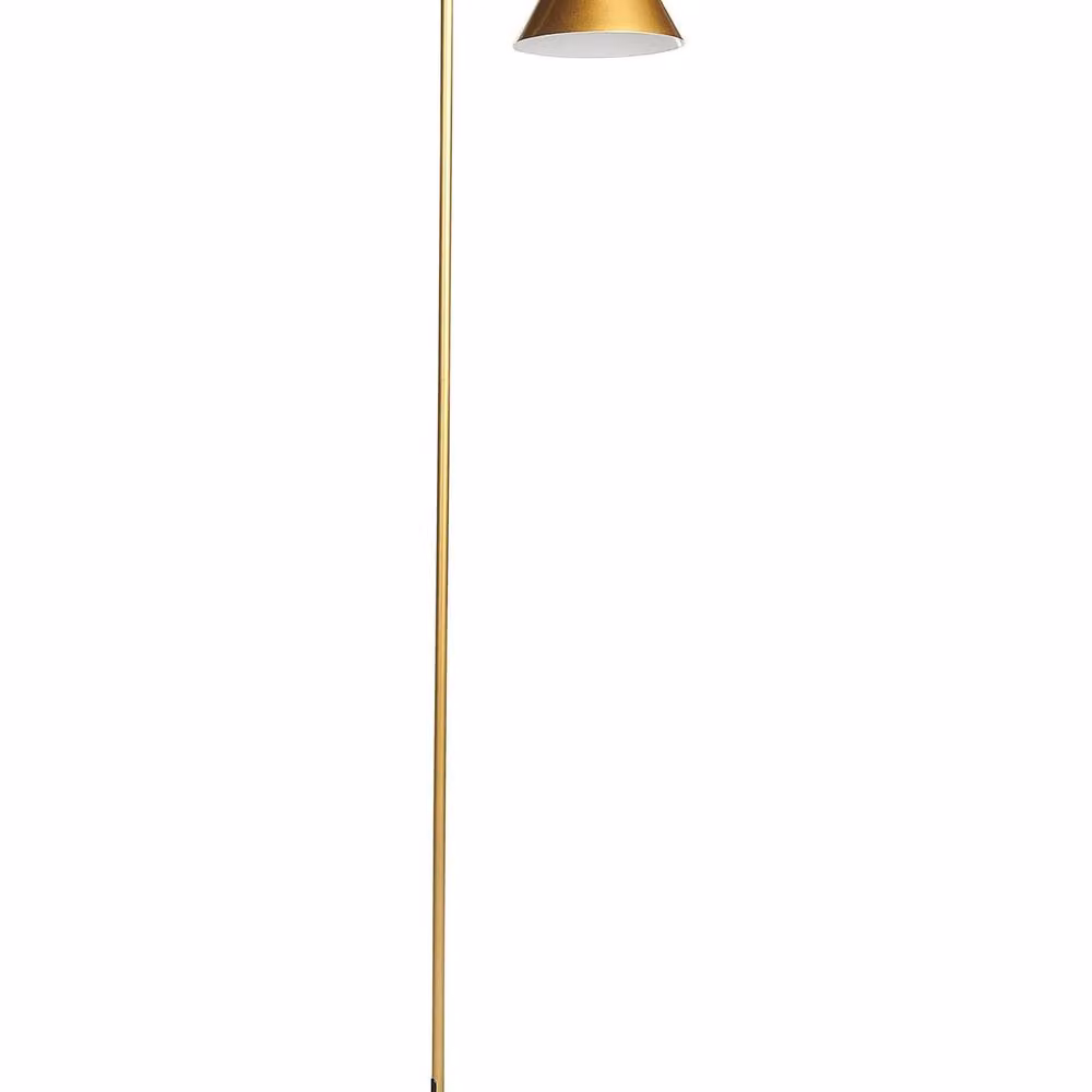 Wyld and Coco Gold Marble Floor Lamp with Cone Shade for Modern Home and Office Lighting – 2