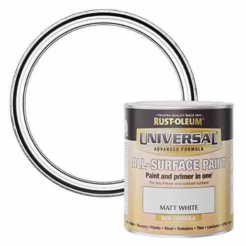 Rust-Oleum Universal Paint and Primer Matt White 750ml – 1