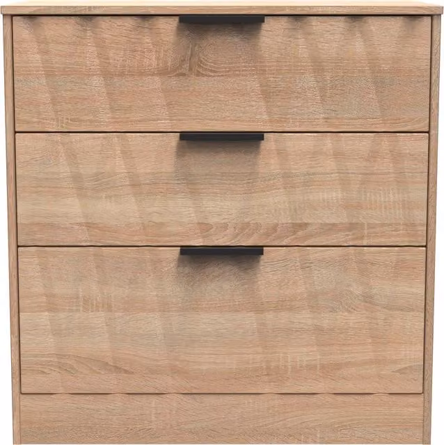 Ready Assembled 2 U Washington 3 Drawer Deep Chest in Light Oak