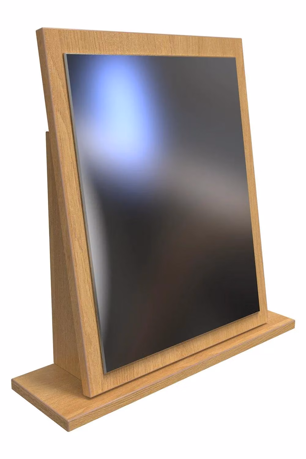 Ready Assembled 2 U Oxford Mirror in Brown Wood with Rectangular Tabletop – 3