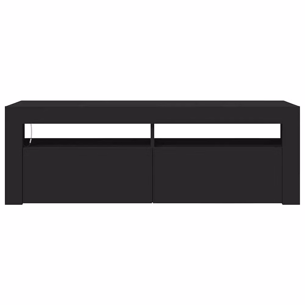 Berkfield Home Modern Black TV Cabinet with Integrated LED Lighting W/D/H: 120 x 35 x 40 cm – 4