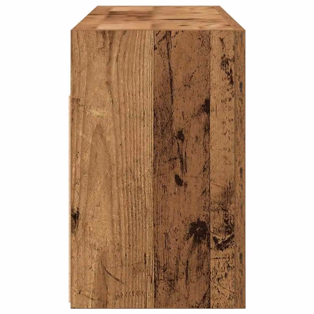 Berkfield Home Brown Old Wood Bathroom Wall Cabinet with Hinged Doors, W: 80 cm, D: 25 cm, H: 40 cm – 4