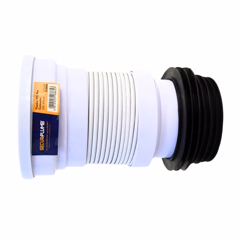 Securplumb White Flexible Plastic Toilet Pan Connector – 2