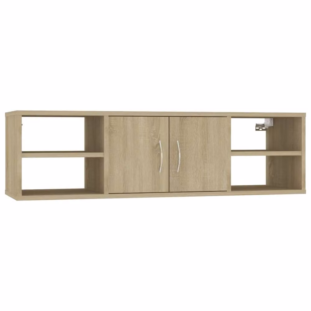 Berkfield Home Sonoma Oak Wall Shelf in Light Tan, W/D/H: 102 x 30 x 29 cm – 2