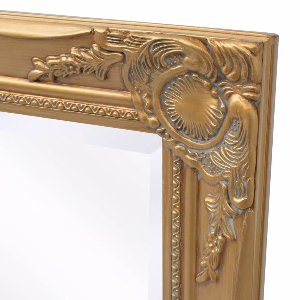 Berkfield Home Baroque Style Rectangular Wall Mirror in Gold, W: 100 cm, H: 50 cm – 4