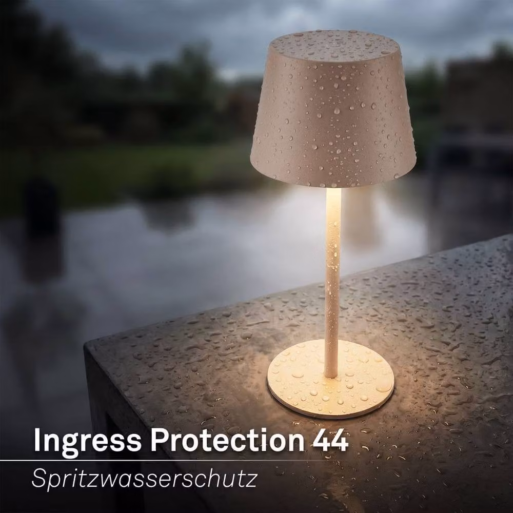 Briloner Beige Rechargeable Dimmable Touch LED Table Lamp – 4