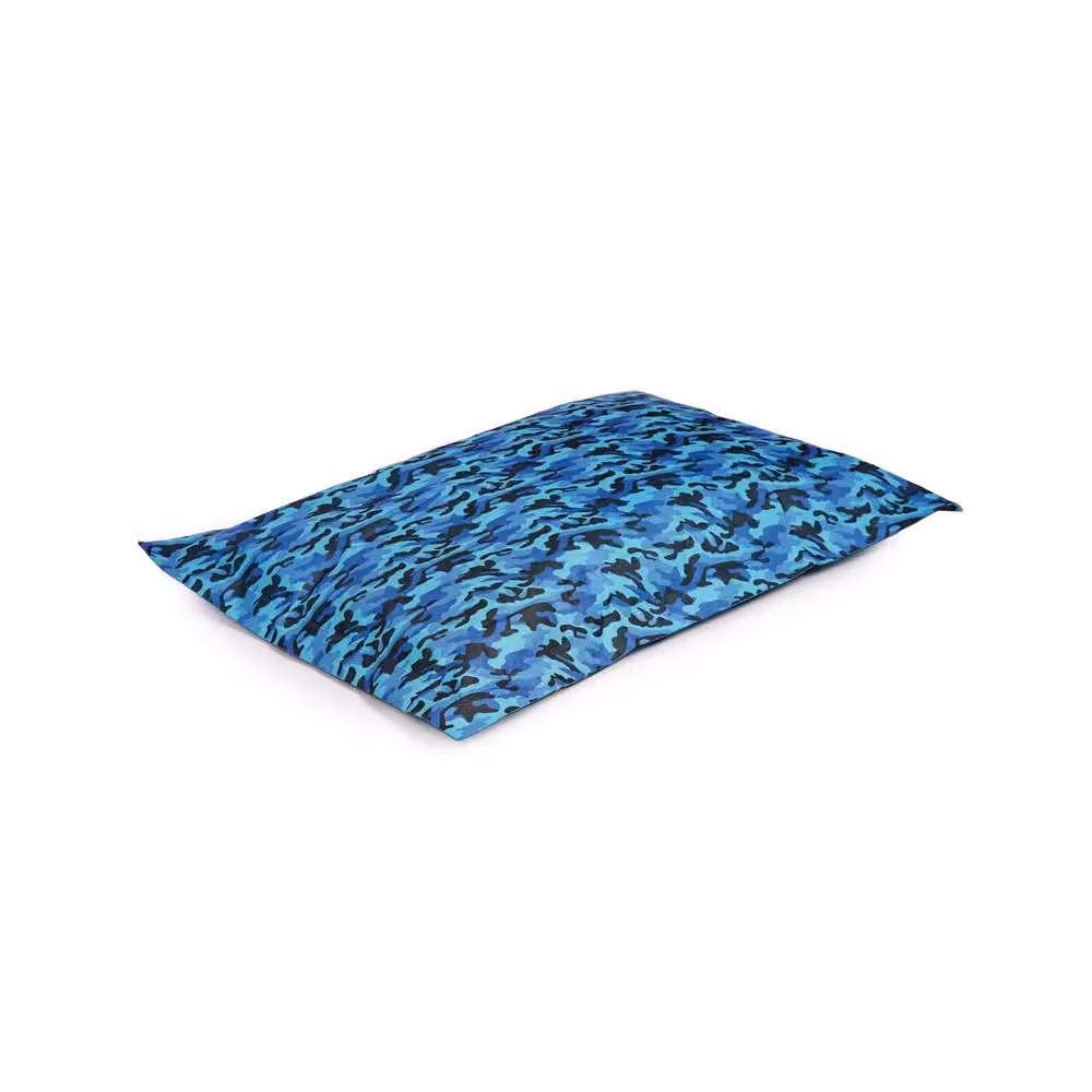 Kaikoo XL Rectangular Floor Cushion in Camo Blue with Weatherproof Outdoor Fabric – 2