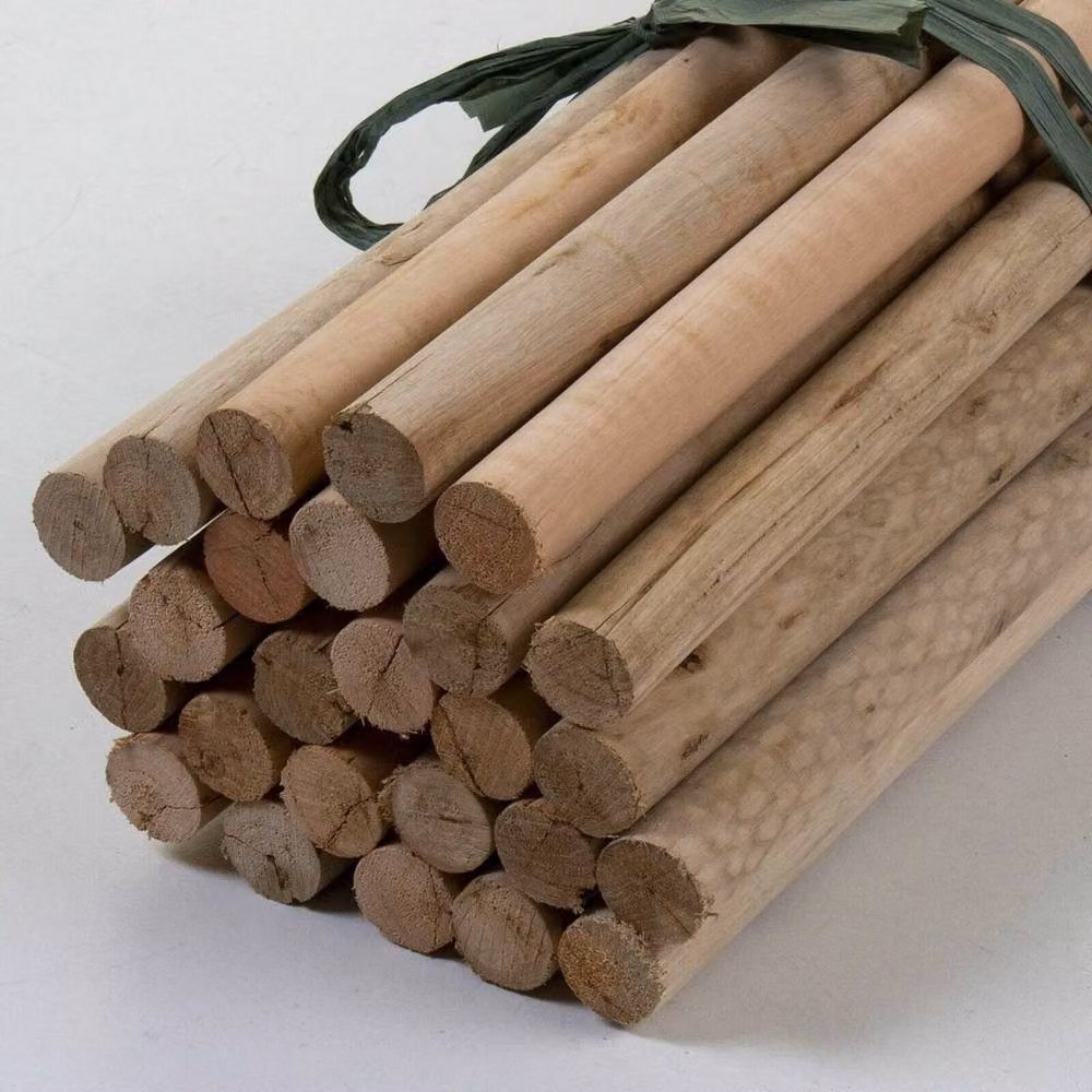 NESTLUNE Pack of 25 Brown Wooden Broom and Snow Shovel Handles, Length: 100 cm – 2