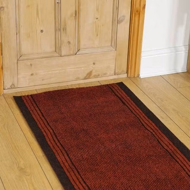 runrug Inca Hallway Carpet Runner Rug in Red, W: 66 cm, L: 270 cm
