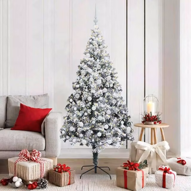 Berkfield Home Artificial Christmas Tree with 300 LEDs in Green, Height: 180 cm