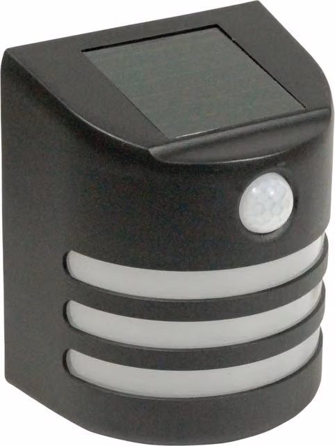Luxform Solar LED Gap Wall Light with PIR Motion and Dusk Sensor in Black