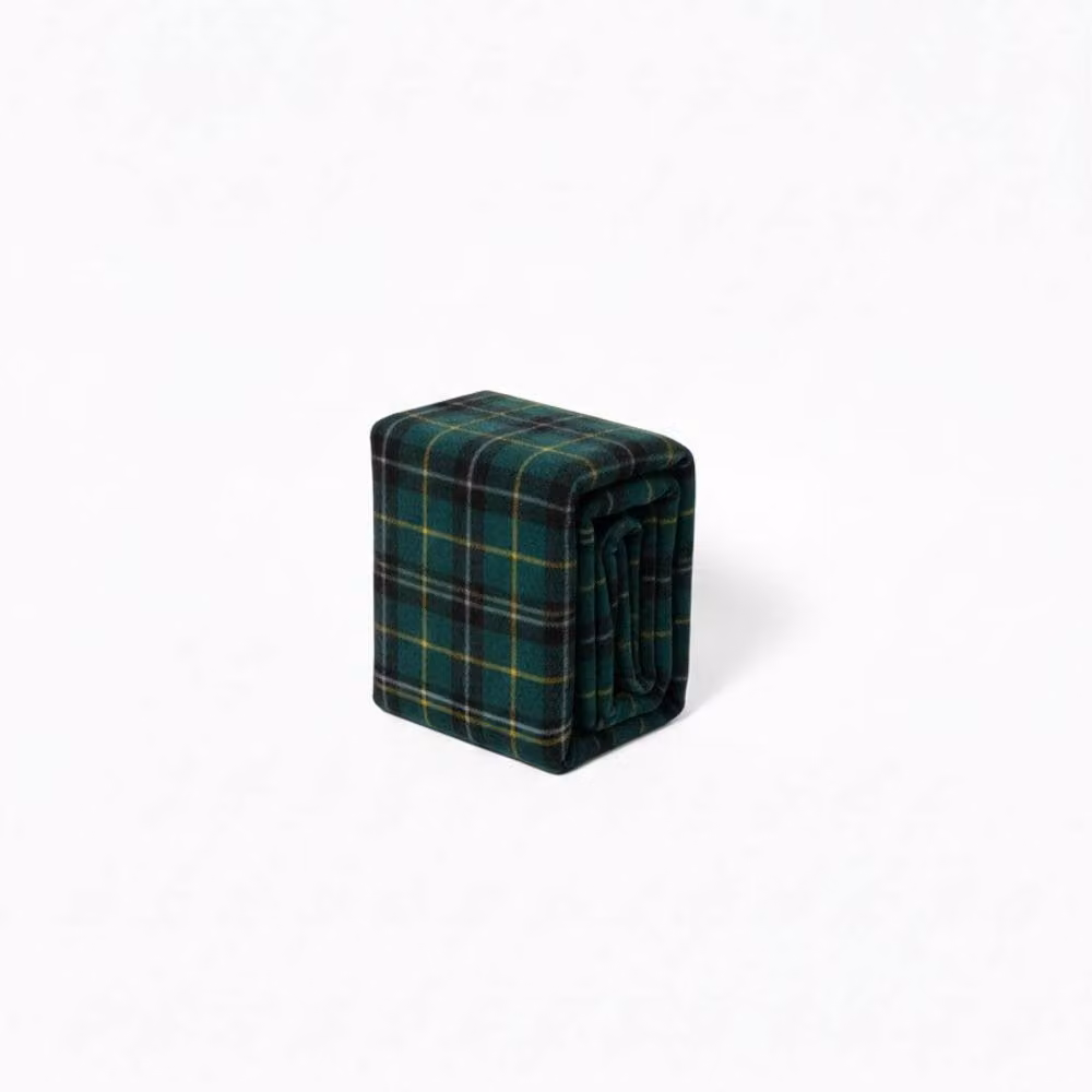 Snug City Green Tartan Check Christmas Throw Blanket, W: 150 cm, D: 200 cm – 2
