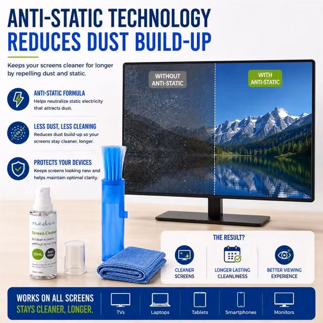 Nedis Screen Cleaner in Black