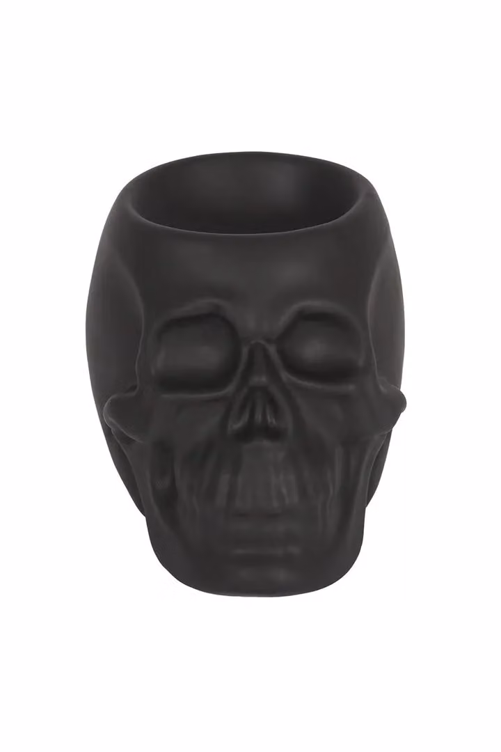 KDMD Black Ceramic Skull Oil Burner Tabletop Oil Lamp – 2