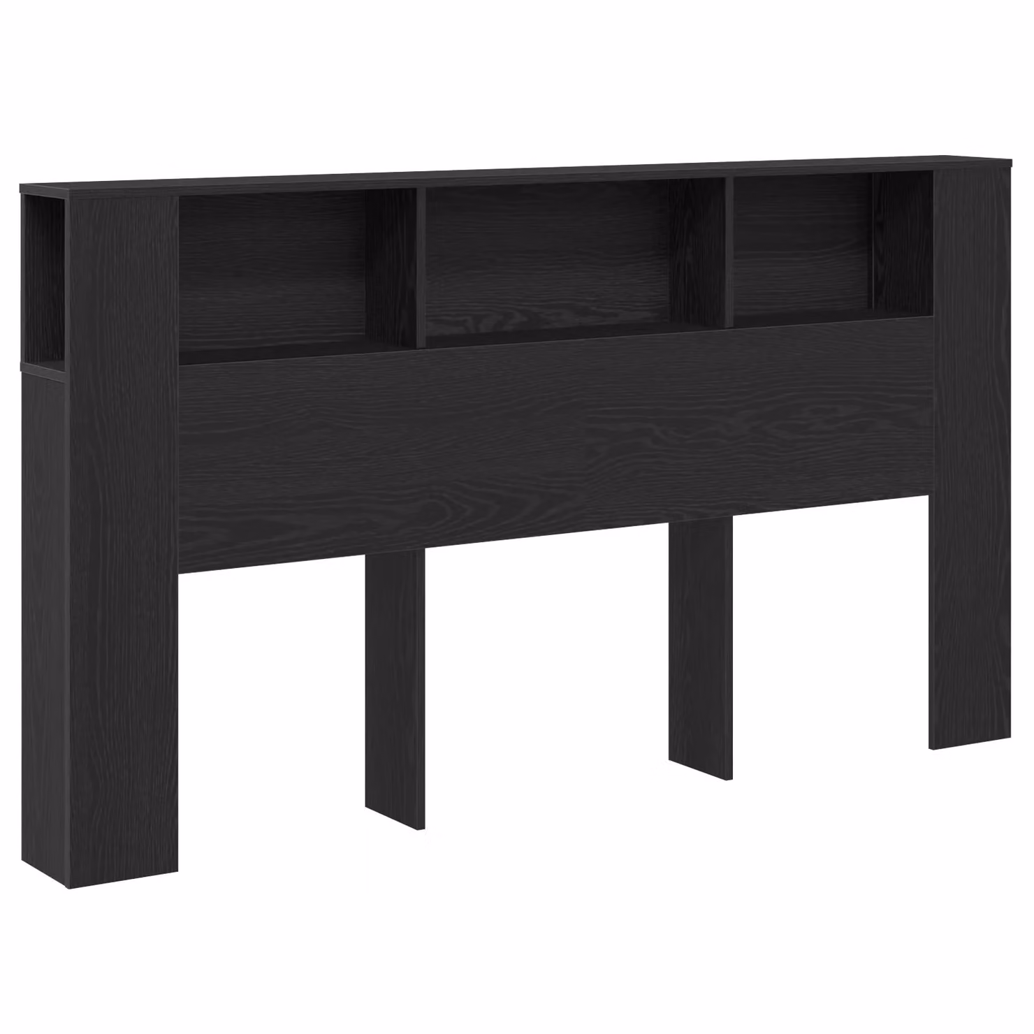 Berkfield Home Black Oak Headboard Cabinet, W: 180 cm, D: 18.5 cm, H: 102.5 cm – 3