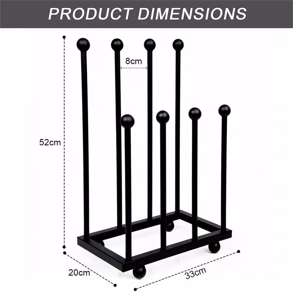 Nordara Metal Wellington Boot Rack in Black, W/D/H: 50 x 50 x 50 cm – 2