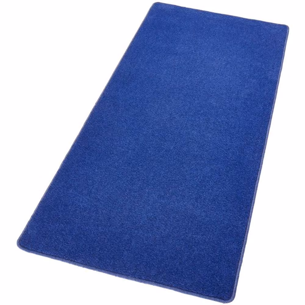 THE RUGS Uni Colours Modern Plain Blue Polypropylene Area Rug, W: 80 cm, L: 150 cm – 5
