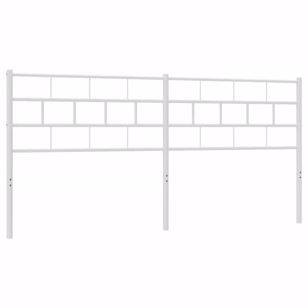 Berkfield Home Classic Metal Headboard in White, 200 cm – 2
