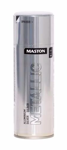 MASTON Metallic Silver Aluminium Spray Paint for Metal, 400 ml