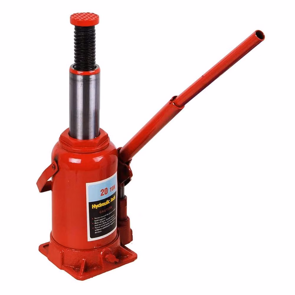 FLAVORA 20T Heavy Duty Hydraulic Steel Bottle Jack in Red – 4