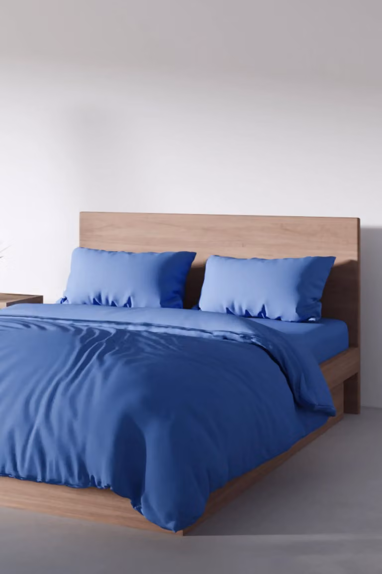 Panda London Breathable and Antibacterial 100% Bamboo Pillowcases in Blue