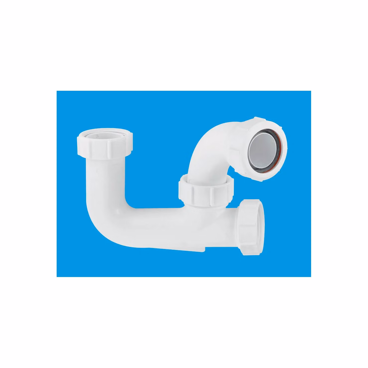 McAlpine L10 White Plastic 75mm Tubular Bath Trap with 1.5 inch Multifit Horizontal Outlet – 2