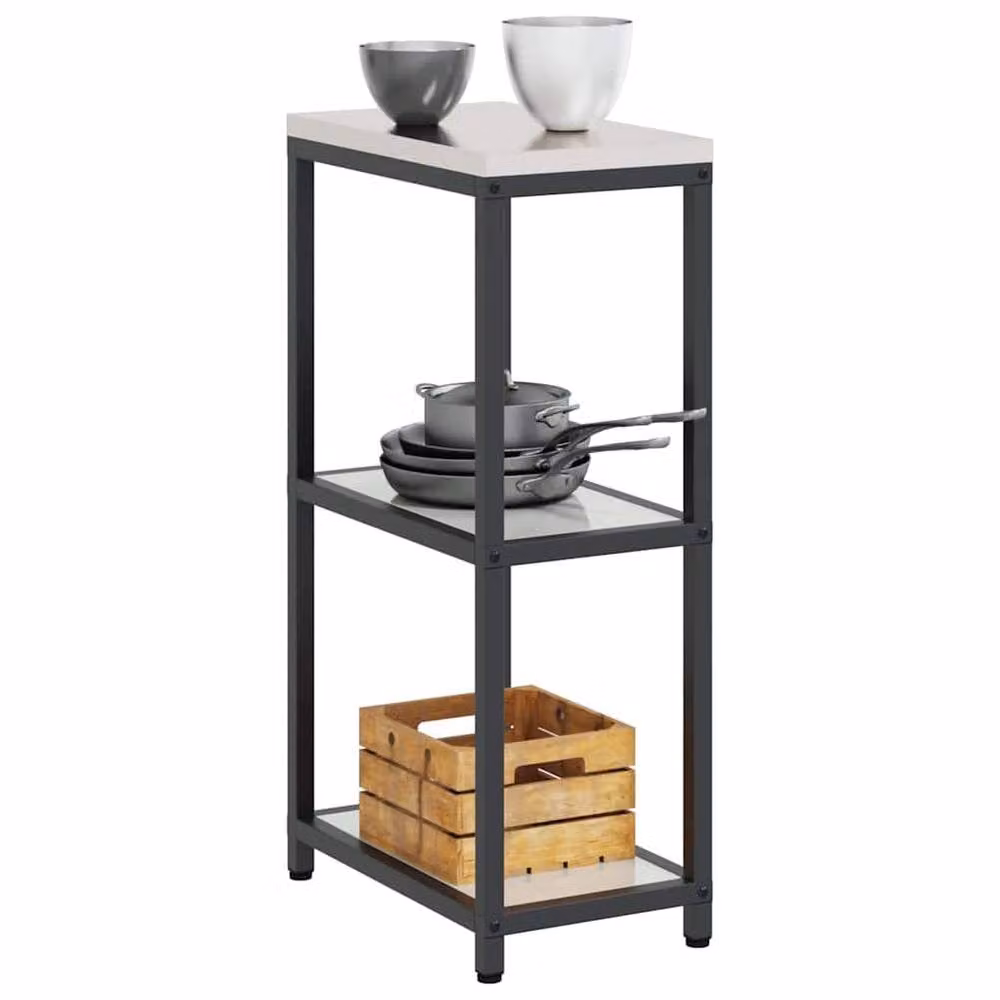 Berkfield Home Kitchen Storage Shelf in Silver Galvanised Steel – 2