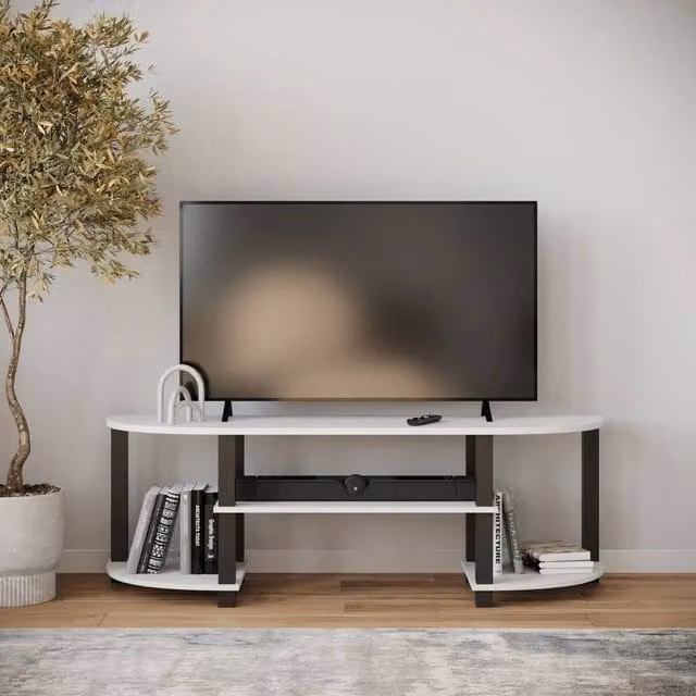 Havendro S-Tube Modern Wide TV Unit Entertainment Centre Storage W/D/H: 120 x 34 x 40.5 cm – 1