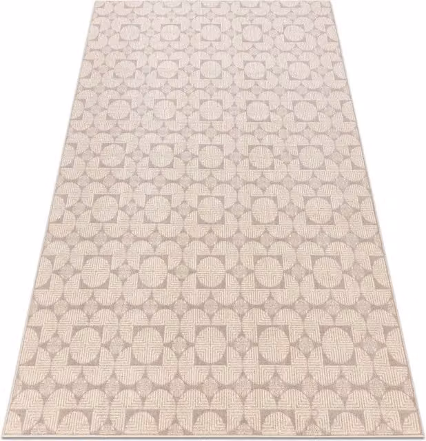 RugsX Angel Geometric Wool Rug in Beige, W: 80 cm, L: 150 cm – 1