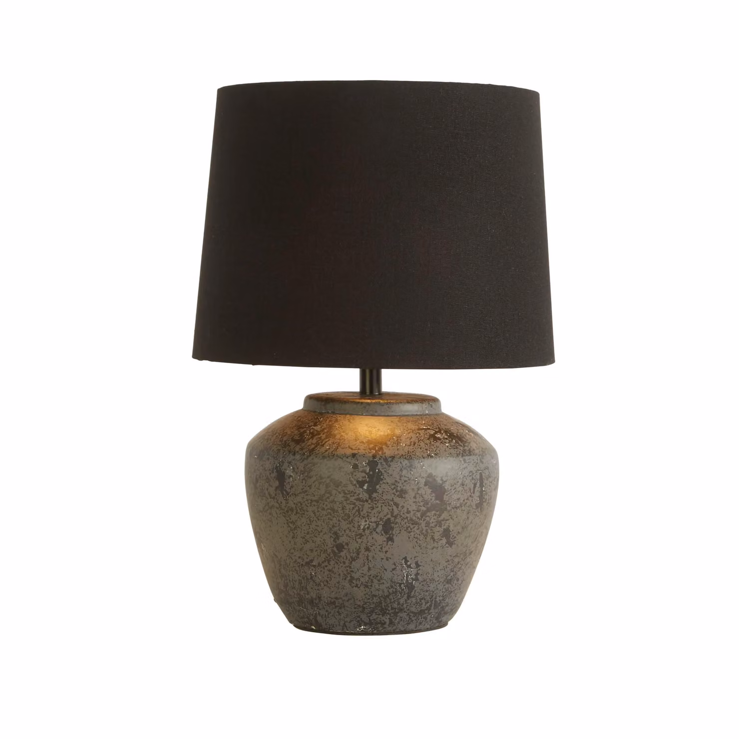 Lighting Collection Black Ceramic Tabletop Lamp with LED Bulb – 2