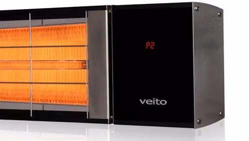 Veito NEVADA R2425-2500W Waterproof IP55 Wall or Ceiling Mounted Indoor and Outdoor Patio Heater, Black – 4