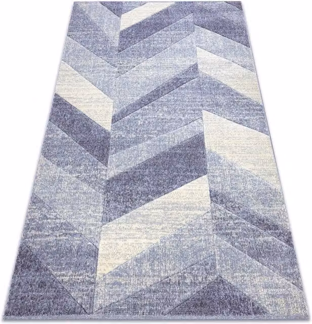 RugsX Feel Geometric Modern Rug in Purple, W: 140 cm, D: 190 cm – 1