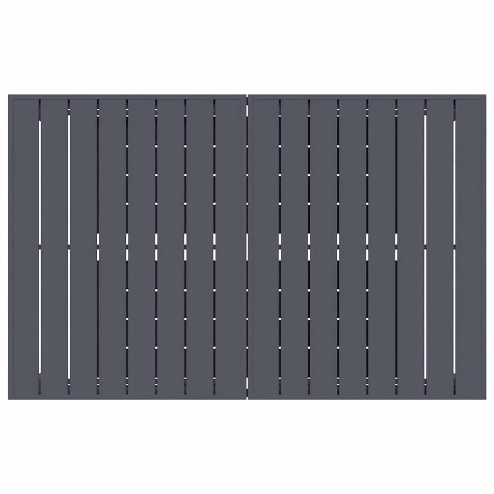 Berkfield Home Extension Tables, Set of 2, Anthracite Grey Metal, W/D/H: 210 x 90 x 73 cm – 5