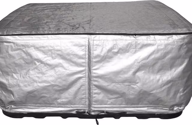 Palm Spas Thermal Insulated Winter Tarpaulin Cover in Silver and Grey