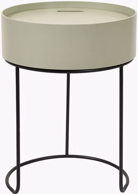 Pacific Lifestyle Hugo Wood and Metal Storage Table in Green and Black
